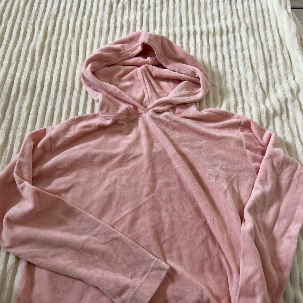 juicy couture hoodie pink y2k pullover cropped medium